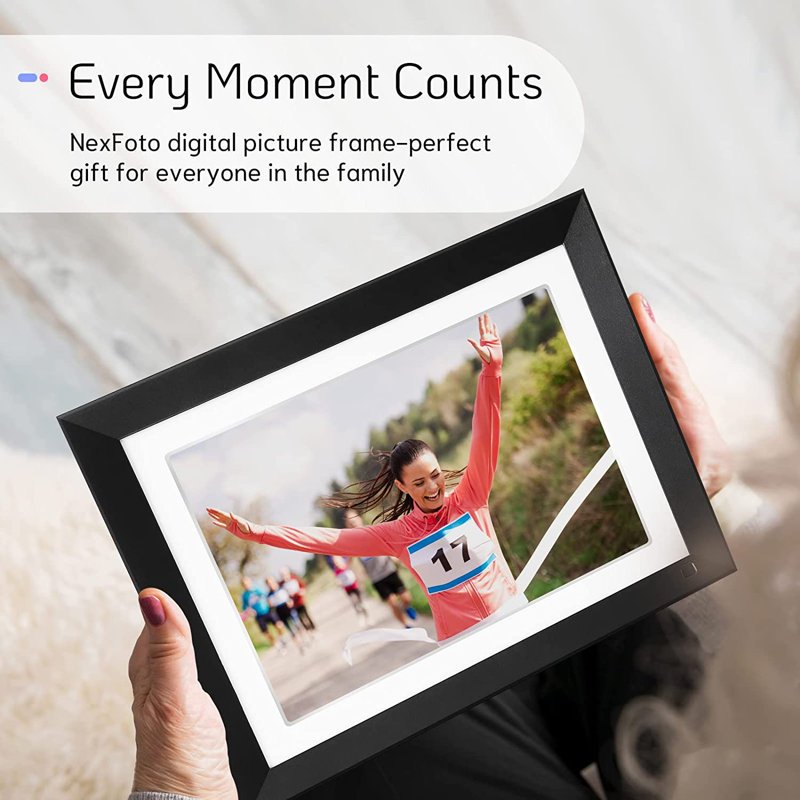 NexFoto 11" 2K 32GB Digital Picture Frame 2.4GHz/5GHz Digital Photo